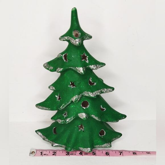 Hermitage Pottery Vintage Green Christmas Tree Tealight Candle Holder 1999 - Picture 5 of 9